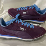 Puma Speeder Sneakers Size 6.5 Purple Blue Suede Retro Low Top Streetwear Chic Photo 0