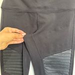 Alo Yoga  Black Ribbed motto Leggings Photo 5