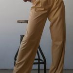 Miss Lola TAMERA - TAN HIGH WAIST STRAIGHT LEG TROUSER Photo 0