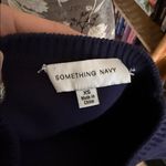 Something Navy Blue Colorblock Sweater Dress Photo 6