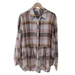 Free People  Easy Street Shirt Plaid‎ Button Up Medium Photo 1