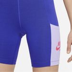 Nike NWT Sportswear Heritage Bike Shorts Women Blue XL Photo 2