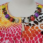 Mishca multicolored animal print embellished printed blazer size large Photo 1