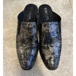 Tirrenia Italian Shoes Mules Sz. 10 Metallic Shimmer Low Heel Witchy Goth Photo 1