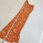 Hello Molly  Meaning Of Life Orange Floral Midi Dress Rust Small Photo 7