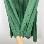 J.Crew Eyelet Mini Shirt Dress Long Sleeve Cotton Pockets Preppy Green US 12 NWT Photo 11