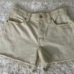 Old Navy Cream Jean Shorts Sz 4 High Rise Slouchy Straight Photo 0