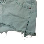 Free People Teal Cotton Frayed Hem Jean Shorts, Sz 25 Photo 6