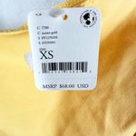 Free People  Somethin Bout You Yellow Puff Sleeve One-Shoulder Bodysuit Size XS Photo 4