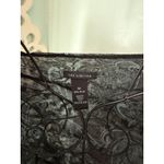 The Limited  Y2K 90s Top M Black Sheer Mesh Whimsy Goth Fairy Grunge Paisley Photo 3