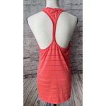 Athleta  Orange Racerback Tank Top Thin Sheer Stripes Size ST Small Tall Workout‎ Photo 3