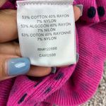 Ellen Tracy Pink & Black Polka Dot Button Cardigan Sweater Womens Size S Career Photo 3