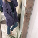 Terra & Sky  Purple Women's knit Sweater Cardigan with pockets size 2X/20W-22W Photo 1
