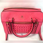 Kate Spade Perri Lane Delaney Bubbles Leather Satchel Crossbody in Peony Pink Photo 4