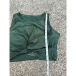 Aerie offline Ribbed Shine Twist Front Sports Bra stretch crop top green XL Photo 6