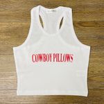 Cowboy Pillows Cropped Tank White Size M Photo 0