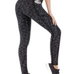 Healthyoga Leggings Black & Gray Space Dyed Yoga Workout Legging Womens Size XXL Photo 3