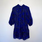 Monique Lhuillier  Azurite Long-Sleeve Tie-Back Short Dress Size 4 NWT Photo 2