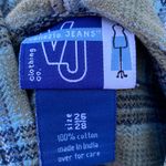 Venezia Jean Green Plaid Zip Up Flannel Size 26/28 Blue Photo 2