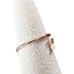 Rose Gold Tone Arrow Thin Dainty Band Wrap Ring Photo 2