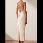 Shona joy  La Lune Gathered Square Neck Bias Dress in Cream Size 6 Photo 2