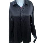 RENE RUIZ OPEN FRONT BLSCK BLOUSE TOP Black Size L Photo 0