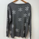 Tipsy Elves  Gray Snowflake Snowman Sweater size L Photo 2