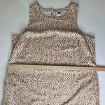 Old Navy  Animal Printed Linen Blend Mini Shift Dress Size 2X Neutral Boho Resort Photo 11