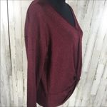 Lush Clothing Lush Twist Front Long Sleeve Sweater Top NWT Red Photo 5