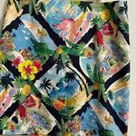 Talbots  Navy and Green Tropical Skirt 10 NWT Photo 0