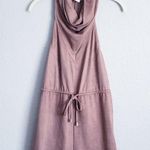 Selfie Leslie  Suede Cowl Neck Romper Photo 0