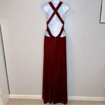 Revelry Burgundy Dylan Velvet Dress Size 8 Photo 3