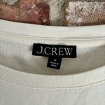 J.Crew White Puff Sleeve Short Sleeve Sweatshirt Top, M Photo 2