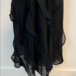 Rat and Boa Black Silk Ruffle Selena Dress Size: M Size M Photo 8