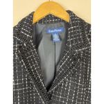 Evan Picone Evan-Picone Women’s Black & White Plaid Blazer Jacket Size 16 Timeless Style Photo 1