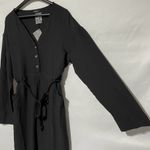 Area Stars New Long Sleeve Button Front Belted Jumpsuit Bella Black Size Medium Photo 3