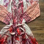 Soft Surroundings  Womens Faye Silk Blend Peacock Kimono Robe Size 1X Photo 1