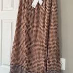 DR2 Nordstrom Geometric Print Maxi Skirt Summer Flowy Spring NWT Brown Size L Photo 4