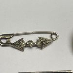 Lot Of 3 Vintage Brooch Pins Enamel Circle, Safety Pin, 1928 Swan Photo 1