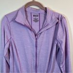 Duluth Trading Co Pier Genius UPF 50+ Purple Striped Pockets Athletic Dress S Photo 2