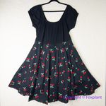 City Chic New! Cherry Desire Dress - black red, women plus size 22 Photo 2