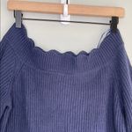 Verve Ami 100% acrylic  Midnight Blue Off-Shoulder Sweater Photo 2