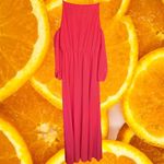 New‎ Afbi Red Open Shoulder Long Dress Size Medium Photo 7