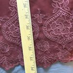 WAYF Burgundy V Neck Floral
Embroidery Bell Sleeve Shift Dress size small Photo 6