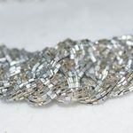 Source Unknown Vintage Shimmer Shine Silver Braided Beads Chunky Statemet Bib Necklace Photo 1