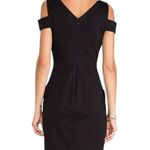 Halston Heritage  Black Mesh Panel Off Shoulder Dress Celebrity Size S Photo 3