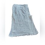 Deletta  Blue and White Striped Tank Top Cotton Linen Blend Large Photo 4