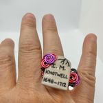 Handmade Halloween Tombstone Ring Size 7 Gray Photo 4