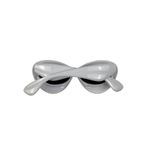 Cat Eye Inflated Frame Sunglasses in White Photo 1
