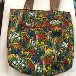 Colorful multicolored floral flower large tote shoulder hand bag purse Excellent condition Multi Photo 5